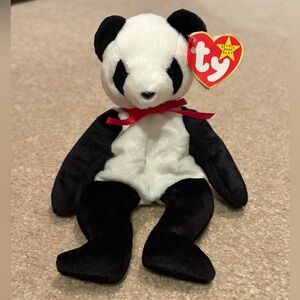 NWT, Vintage 1997 ‘Fortune’ Panda Beanie Baby by Ty Inc.